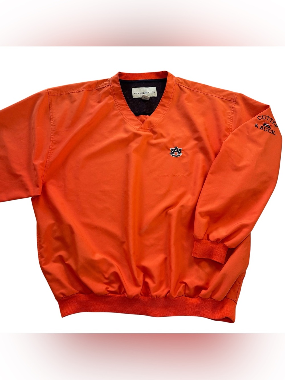 Vintage 90s Auburn Tigers Cutter & Buck Pullover Windbreaker Orange Men's XL